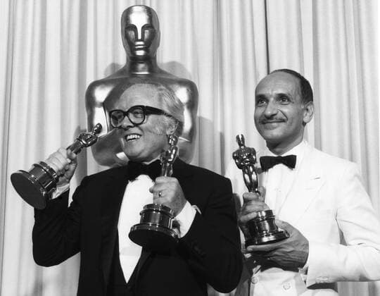 OSCARS. Bester Hauptdarsteller. Preisträger 1981-1990 Sir Richard Attenborough, Ben Kingsley at the 55th Annual Academy Awards, 1983 Hollywood CA USA  Copyright: xAMPASx 32509_454THA