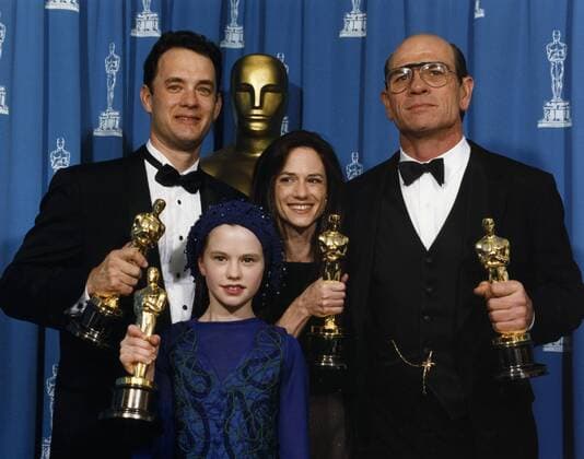 Tom Hanks, Anna Paquin, Holly Hunter, Tommy Lee Jones at the 64th Annual Academy Awards, 1992 Hollywood CA USA  Copyright: xAMPASx 32509_467THA