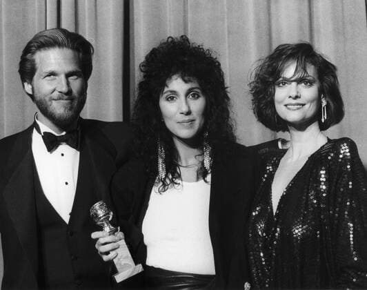 Jeff Bridges, Cher, Lesley Ann Warren at the 41st Annual Golden Globe Awards, 1984  Copyright: xHFPAx 32509_614THA