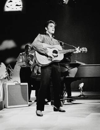 Elvis Presley on The Ed Sullivan Show, September 9, 1956. CBS Hollywood CA USA  32914_756THA