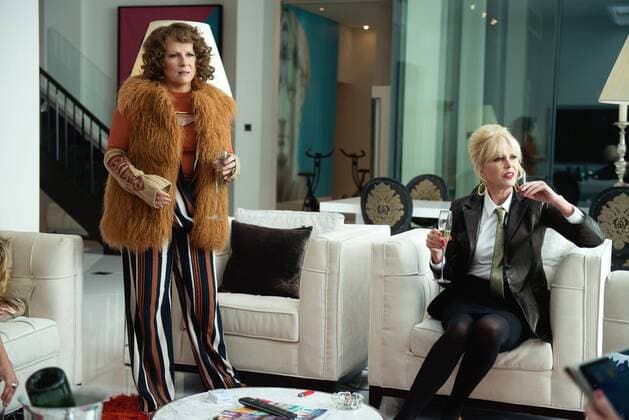 Jennifer Saunders as Edina and Joanna Lumley as Patsy in the film ABSOLUTELY FABULOUS: THE MOVIE. Photo by David Appleby. Â© 2016 Twentieth Century Fox Film Corporation All Rights Reserved Los Angeles CA  Copyright: xDavidxApplebyx 32947_013THA