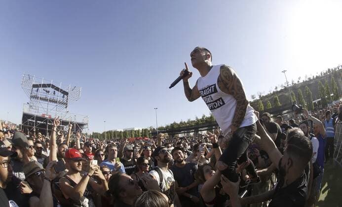Spanish metal band leader J. Molly performs during the second day of the Download Music Festival at Caja Magica in Madrid, Spain, 23 June 2017. DOWNLOAD MUSIC FESTIVAL !ACHTUNG: NUR REDAKTIONELLE NUTZUNG!  Copyright: xKikoxHuescax GRA437 20170623-636338461117402002