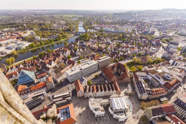 Architektur von Gottfried Böhm Germany, Ulm, cityscape seen from Ulmer Minster  WDF04021