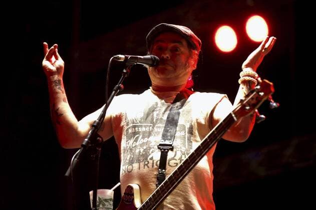 Singer and bass of the US band NOFX Fat Mike during a concert as part of the last day of the Download fesival at the Magic Box in Madrid, Spain, 24 June 2017. Download festival in Madrid !ACHTUNG: NUR REDAKTIONELLE NUTZUNG!  Copyright: xKikoxHuescax MAD001 20170625-636339535322006003