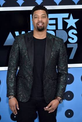 Comedian DeRay Davis attends the 17th annual BET Awards at Microsoft Theater in Los Angeles on June 25, 2017. The ceremony celebrates achievements in entertainment and honors music, sports, television, and movies released between April 1, 2016 and March 31, 2017.  LAP20170625078 CHRISTINExCHEW