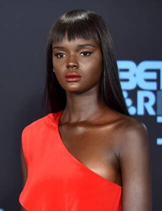 Model Duckie Thot attends the 17th annual BET Awards at Microsoft Theater in Los Angeles on June 25, 2017. The ceremony celebrates achievements in entertainment and honors music, sports, television, and movies released between April 1, 2016 and March 31, 2017.  LAP20170625110 CHRISTINExCHEW