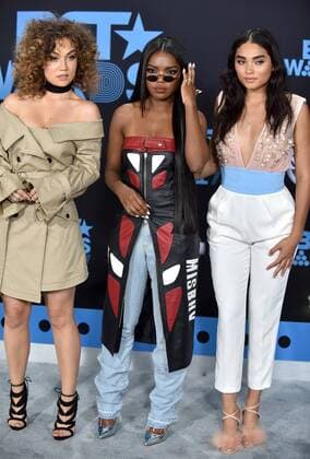 (L-R) Actors Jude Demorest, Ryan Destinay and Brittany O Grady attend the 17th annual BET Awards at Microsoft Theater in Los Angeles on June 25, 2017. The ceremony celebrates achievements in entertainment and honors music, sports, television, and movies released between April 1, 2016 and March 31, 2017.  LAP20170625164 CHRISTINExCHEW