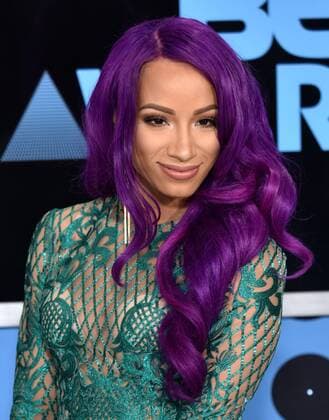 Wrestler Sasha Banks attends the 17th annual BET Awards at Microsoft Theater in Los Angeles on June 25, 2017. The ceremony celebrates achievements in entertainment and honors music, sports, television, and movies released between April 1, 2016 and March 31, 2017.  LAP20170625278 CHRISTINExCHEW