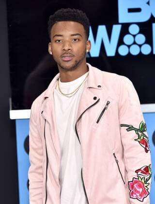 Actor Algee Smith attends the 17th annual BET Awards at Microsoft Theater in Los Angeles on June 25, 2017. The ceremony celebrates achievements in entertainment and honors music, sports, television, and movies released between April 1, 2016 and March 31, 2017.  LAP20170625363 CHRISTINExCHEW