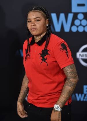 Rapper Young M.A. attends the 17th annual BET Awards at Microsoft Theater in Los Angeles on June 25, 2017. The ceremony celebrates achievements in entertainment and honors music, sports, television, and movies released between April 1, 2016 and March 31, 2017.  LAP20170625385 CHRISTINExCHEW