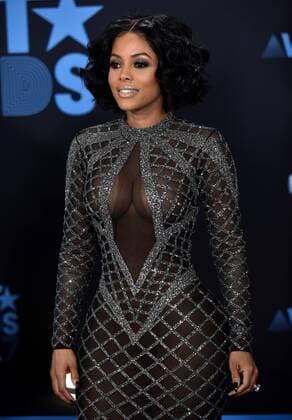 Model Keyshia Ka Oir attends the 17th annual BET Awards at Microsoft Theater in Los Angeles on June 25, 2017. The ceremony celebrates achievements in entertainment and honors music, sports, television, and movies released between April 1, 2016 and March 31, 2017.  LAP20170625436 CHRISTINExCHEW