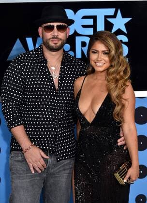 Model Jessica Burciaga and DJ Drama attend the 17th annual BET Awards at Microsoft Theater in Los Angeles on June 25, 2017. The ceremony celebrates achievements in entertainment and honors music, sports, television, and movies released between April 1, 2016 and March 31, 2017.  LAP20170625442 CHRISTINExCHEW
