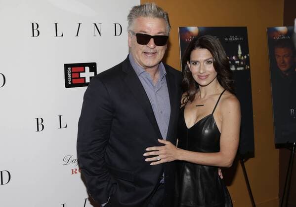 Hilaria Thomas and Alec Baldwin arrive on the red carpet at the Blind premiere at Landmark Sunshine Cinema on June 26, 2017 in New York City  NYP20170626114 JOHNxANGELILLO