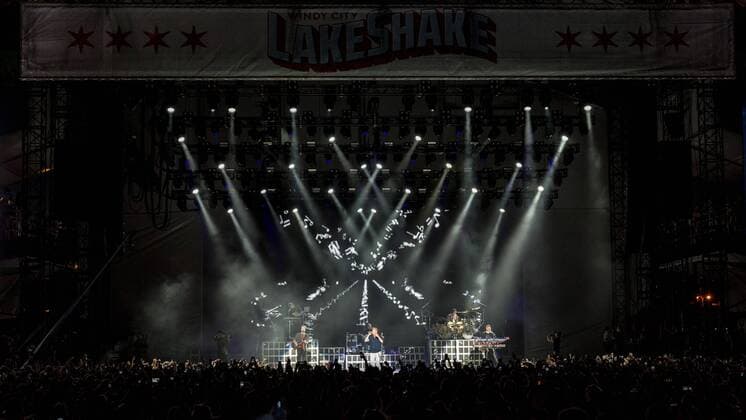 June 25, 2017 - Chicago, Illinois, U.S - JOE DON ROONEY, GARY LEVOX and JAY DEMARCUS of Rascal Flatts during Country LakeShake Music Festival at Huntington Bank Pavilion at Northerly Island in Chicago, Illinois Chicago U.S. - ZUMAs135 20170625_zap_s135_064 Copyright: xDanielxDeSloverx