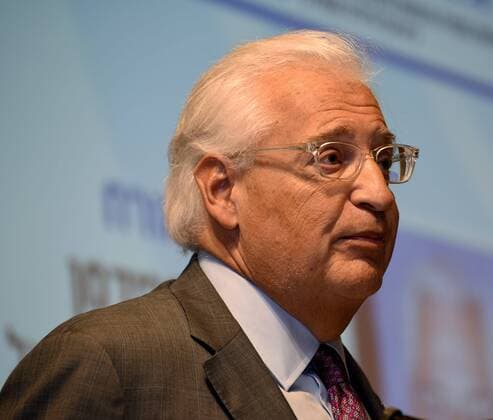 U.S. Ambassador to Israel David Friedman delivers the keynote address on United States-Israel relations at the B nai B rith World Center award ceremony for journalism in Jerusalem, Israel, June 27, 2017.  JER2017062701 DEBBIExHILL