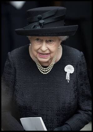 . 27 06 2017. London, United Kingdom. Countess Mountbatten of Burma Funeral. Britain s Queen Elizabeth accompanied by Prince Philip and Prince Charles attends the funeral of The Countess Mountbatten of Burma at St Paul s Church in Knightsbridge.  xi-Imagesx xPoolx IIM-15468-0005