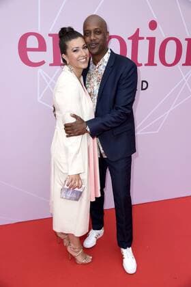 Yared Dibaba mit Ehefrau Fernanda de Sousa Dibaba beim Emotion Award 2017 in der Laeiszhalle in Hamburg am 28.06.2017