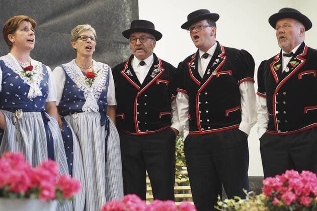 Das Eidgenoessische Jodlerfest ist alle drei Jahre ein Grossereignis in der Schweiz EDITORIAL USE ONLY