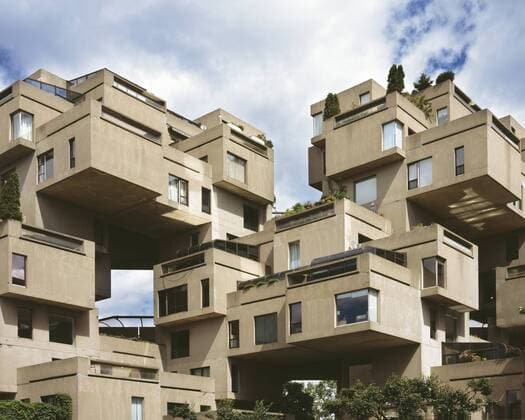 Habitat 67, 2600, Pierre Dupuy Avenue, Montreal,1967. Exterior. Architect: Moshe Safdie Montreal Quebec Canada  Copyright: xMichaelxHardingx 11731-30-1