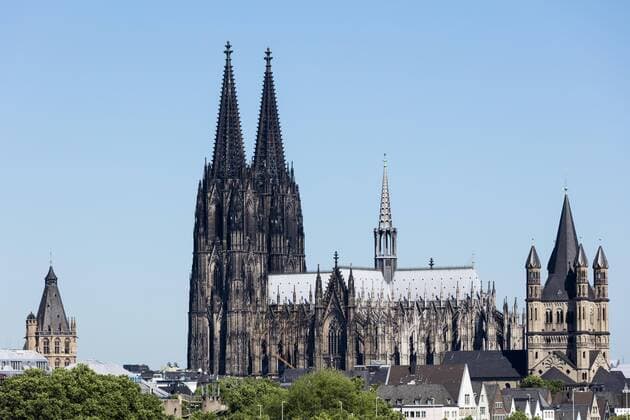  Rathaus, Dom, Kirche Groß St. Martin, Köln, Nordrhein-Westfalen, Deutschland, Europa Copyright: imageBROKER/WilfriedxWirth ibxdwh04534102.jpg