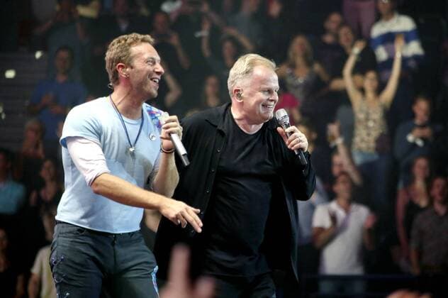 Entertainment Bilder der Woche Themen der Woche Chris Martin von Coldplay und Herbert Grönemeyer beim Global Citizen Festival anlässlich des G20-Gipfel in der Barclaycard Arena. Hamburg, 06.07.2017 Foto:xgbrcix xFuturexImage