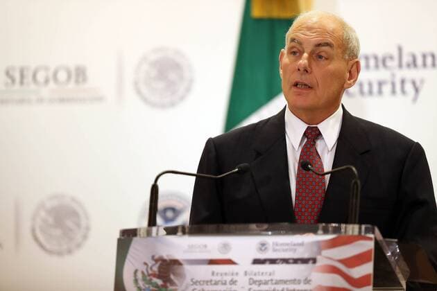 July 7, 2017 - Mexico - EUM20170707NAC12.JPG.CIUDAD DE MEXICO SecuritySeguridad-Mexico-EU.- El secretario de Seguridad Nacional de Estados Unidos, John Kelly, en conferencia de prensa, 7 de julio de 2017, en el marco de la reunion de trabajo con su contraparte mexicana, Miguel Ãngel Osorio Chong, secretario de Gobernacion. Foto: Agencia EL UNIVERSALJuan Carlos ReyesJMA. Mexico  - ZUMAu78_ 20170707_zaf_u78_075 Copyright: xElxUniversalx