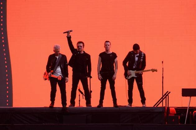 July 9, 2017 - London, South West London, UK - Twickenham Stadium, London, UK. U2 perform during their Joshua Tree Tour 2017. Band members include Bono, The Edge, Adam Clayton, Larry Mullen Jr. London UK  - ZUMAl94_ 20170709_zaf_l94_056 Copyright: xAndyxSturmeyx