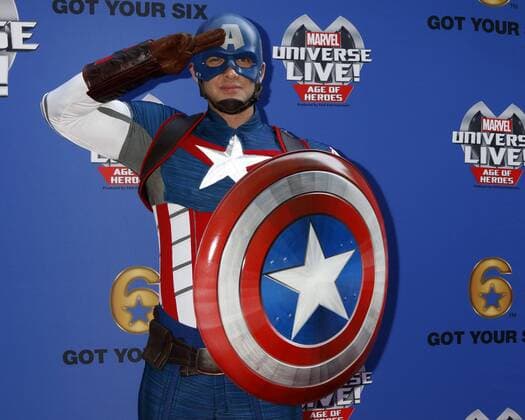 July 8, 2017 - Los Angeles, CA, USA - LOS ANGELES - JUL 8: Captain America at the Marvel Universe Live Red Carpet at the Staples Center on July 8, 2017 in Los Angeles, CA Los Angeles USA - ZUMAb170 20170708_zap_b170_002 Copyright: xKayxBlakex
