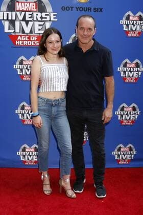 July 8, 2017 - Los Angeles, CA, USA - LOS ANGELES - JUL 8: Stella Gregg, Clark Gregg at the Marvel Universe Live Red Carpet at the Staples Center on July 8, 2017 in Los Angeles, CA Los Angeles USA - ZUMAb170 20170708_zap_b170_038 Copyright: xKayxBlakex