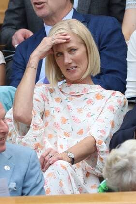 . 10 07 2017. London, United Kingdom. Joely Richardson in the Royal box on day seven of the Wimbledon Tennis Championships in London.  xStephenxLockx xi-Imagesx IIM-15535-0012