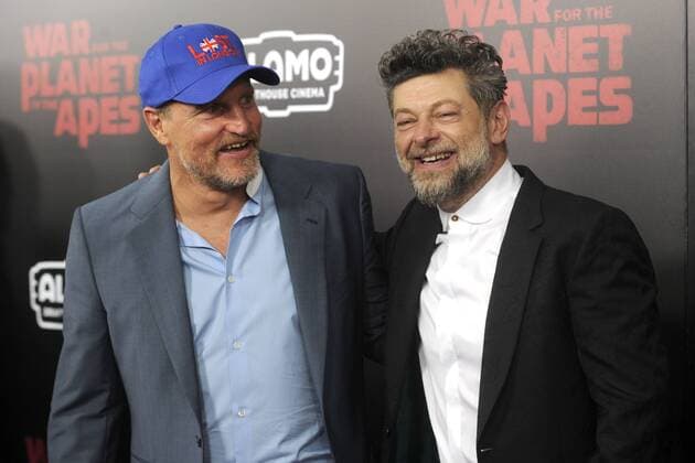 Woody Harrelson und Andy Serkis bei der Premiere des Kinofilms War for the Planet of the Apes Planet der Affen: Survival New York Premiere at SVA Theater. New York, 10.07.2017 Foto:xD.xVanxTinex xFuturexImage