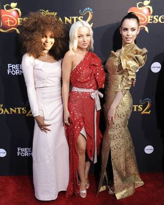 July 11, 2017 - Hollywood, California, U.S. - China Anne McClain, Dove Cameron, Sofia Carson attends The Los Angeles Premiere of Descendants 2 held at the Arclight Cinerama Dome in Hollywood, California on July11, 2017. 2017 Hollywood U.S. - ZUMAl86_ 20170711_zaf_l86_115 Copyright: xDavexLongendykex