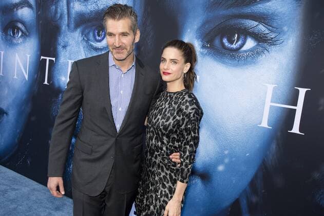July 12, 2017 - Los Angeles, California, U.S - Actor Amanda Peet and executive producer David Benioff attend the Los Angeles Premiere for the seventh season of HBO s Game Of Thrones at Walt Disney Concert Hall on July 12, 2017 in Los Angeles, California. Los Angeles U.S. - ZUMAg199 20170712_zap_g199_106 Copyright: xMichaelxGouldingx