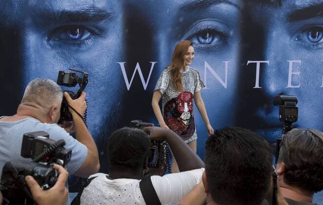 July 12, 2017 - Los Angeles, California, U.S - Sophie Turner arrives at the Premiere Of HBO s Game Of Thrones Season 7 at Walt Disney Concert Hall on July 12, 2017 in Los Angeles, California. Los Angeles U.S. - ZUMAg199 20170712_zap_g199_053 Copyright: xMichaelxGouldingx