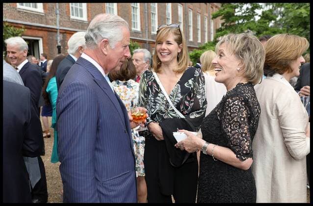 . 13 07 2017. London, United Kingdom. Duchess of Cornwall 70th birthday. Prince Charles, Prince of Wales talking with Darcey Bussell and Esther Rantzen at a reception to mark The Duchess of Cornwall s 70th birthday at Clarence House on July 13, 2017 in London, England.  xi-Imagesx xPoolx IIM-15570-0005