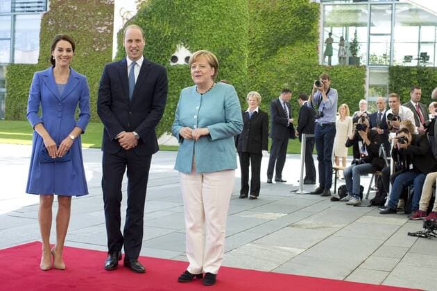 Deutschland, Berlin, Bundeskanzleramt, Empfang des britischen Prinzen William, Herzog von Cambridge, und Catherine, Herzogin von Cambridge durch Bundeskanzlerin Angela Merkel CDU, 19.07.2017