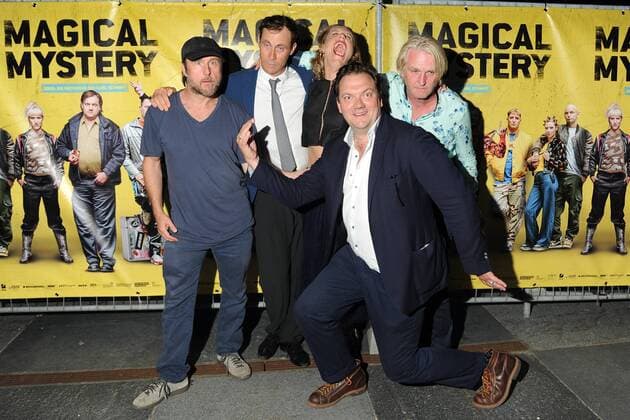 Bjarne Maedel, Arne Feldhusen, Annika Meier, Charly Huebner, Detlef Buck v.l.n.r. Ankunft zur Premiere von MAGICAL MYSTERY OPEN AIR KULTURFORUM am Matthaeikirchplatz in Berlin am 19.07.2017