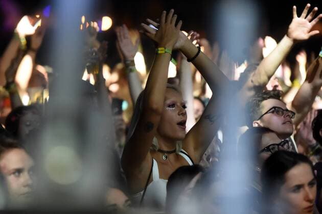 Fans of the British music band Alt-J attend the first day of the Colours of Ostrava music festival in Ostrava, Czech Republic, on July 19, 2017. (CTKxPhoto JaroslavxOzana) CTKPhotoP201707190985801  jao 8