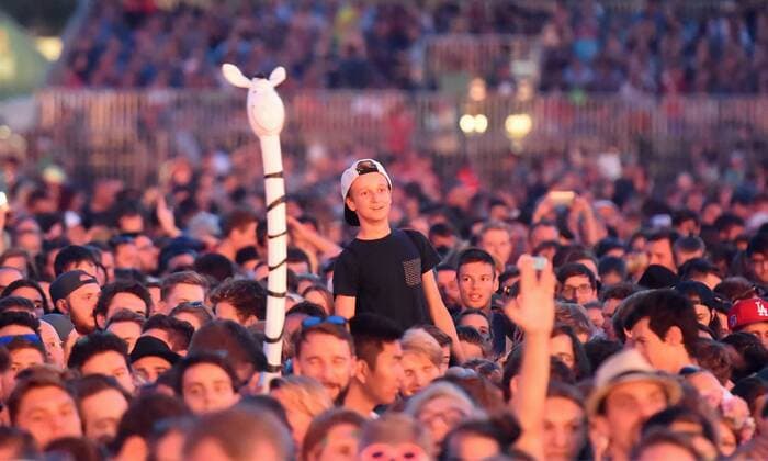 Music fans attend the first day of the Colours of Ostrava music festival in Ostrava, Czech Republic, on July 19, 2017. (CTKxPhoto JaroslavxOzana) CTKPhotoP201707191024301  jao 14