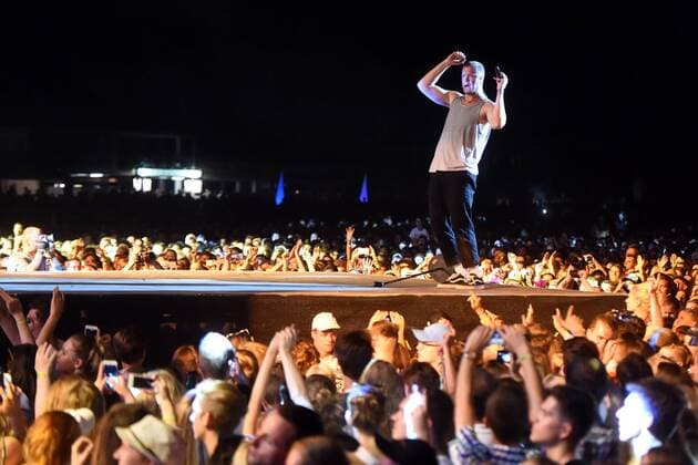 Singer Dan Reynolds of the US music band Imagine Dragons performs during the first day of the Colours of Ostrava music festival in Ostrava, Czech Republic, on July 19, 2017. (CTKxPhoto JaroslavxOzana) CTKPhotoP201707200200701  jao 24 k