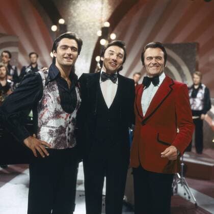 Die nächste Party kommt bestimmt, Unterhaltungsshow, Deutschland 1979, Mitwirkende: Max Greger jr., Karel Gott, Max Greger sr. UnitedArchives00024178