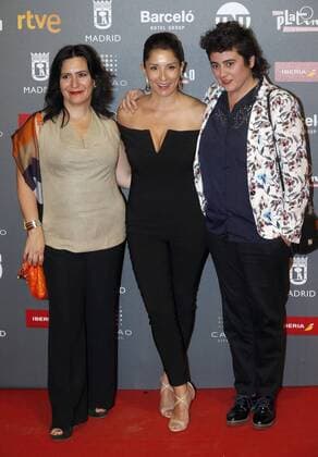 Chilean director Pepa San Martin, actress Mariana Loyoala and Maika Lopez pose as they arrive at the presentation of the Platino Awards at the Callao Cinema in Madrid, Spain, 20 July 2017. The Magic Box will be the venue for the fourth edition of the Ibero American Cinema Platino Awards next 22 July. PLATINO AWARDS PRESENTATION PARTY IN MADRID !ACHTUNG: NUR REDAKTIONELLE NUTZUNG!  Copyright: xKikoxHuescax MAD026 20170721-636361956265737377