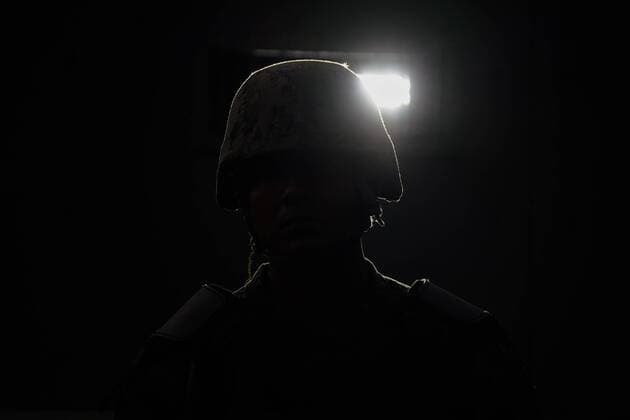 (170721) -- MEXICO CITY, July 21, 2017 -- A Mexican Navy member stands guard during an operation in Mexico City, capital of Mexico, on July 20, 2017. Eight alleged members of a drug cartel were killed on Thursday in a firefight with army troops in the east of Mexico City, including their suspected leader, Felipe de Jesus Peru Luna, the government announced. Mexico s Secretariat of the Navy and Army issued a statement, saying that the clash happened in the neighborhood of Tlahuac, after the suspects attacked federal police officers. Francisco Canedo) (ce) (jmmn) MEXICO-MEXICO CITY-SECURITY-OPERATION e FranciscoxCanedo