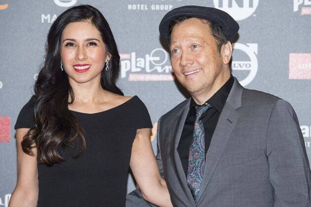 Rob Schneider and his wife Patricia Azarcoya attends to welcome party photocall of Platino Awards 2017 at Callao Cinemas in Madrid, July 20, 2017. Spain.  (20170721088)