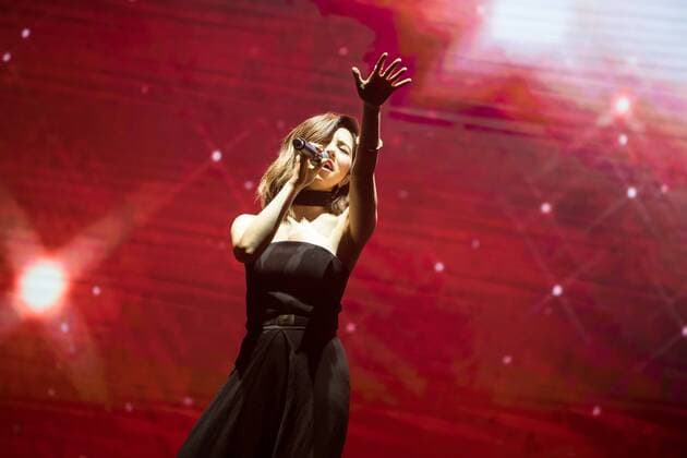 Hong Kong singer Gloria Tang Tsz-kei, better known by her stage name G.E.M., performs at a ceremony during the 2017 MTV Global Mandarin Music Awards in Shenzhen city, south China s Guangdong province, 20 July 2017. Stars shine on 2017 MTV Global Mandarin Music Awards in south China  pbu655979_03