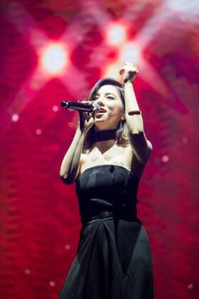 Hong Kong singer Gloria Tang Tsz-kei, better known by her stage name G.E.M., performs at a ceremony during the 2017 MTV Global Mandarin Music Awards in Shenzhen city, south China s Guangdong province, 20 July 2017. Stars shine on 2017 MTV Global Mandarin Music Awards in south China  pbu655979_04