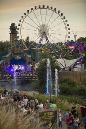 Illustration picture taken during the first day of the Tomorrowland music festival, Friday 21 July 2017. The 13th edition of Tomorrowland electronic music festival takes place at the De Schorre terrain in Boom from 20 to 23 July 2017 and from 27 to 30 July 2017.  KOENxBLANCKAERT 05136199