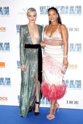 Valerian Premiere in Paris 219623 Patrice Falour Starface 2017-07-25 Paris France Premiere du film Valerian . Fenty, Robyn Rihanna ( Rihanna ); Delevingne, Cara  Copyright: xPatricexFalourx STAR_219623_011