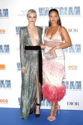 Valerian Premiere in Paris 219623 Patrice Falour Starface 2017-07-25 Paris France Premiere du film Valerian . Fenty, Robyn Rihanna ( Rihanna ); Delevingne, Cara  Copyright: xPatricexFalourx STAR_219623_012