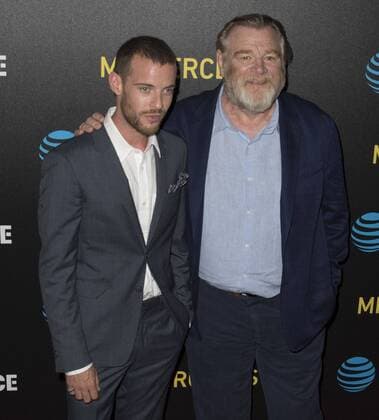 July 25, 2017 - Beverly Hills, California, U.S - Harry Treadaway and Brendan Gleeson The cast of AT&T AUDIENCE Networks Ã’Mr. MercedesO, adapted from the original novel by Stephen King, walked the red carpet before viewing this year s screening at the Beverly Hilton Garden. The dramatic series follows a serial killer as he taunts a retired police detective leading the ex-cop to undertake a private investigation before the killer can strike again. The dramatic suspense thriller is set to premiere on the Audience Network on August 9, 2017. Beverly Hills U.S. - ZUMAb102 20170725_zaf_b102_079 Copyright: xDavidxBrox